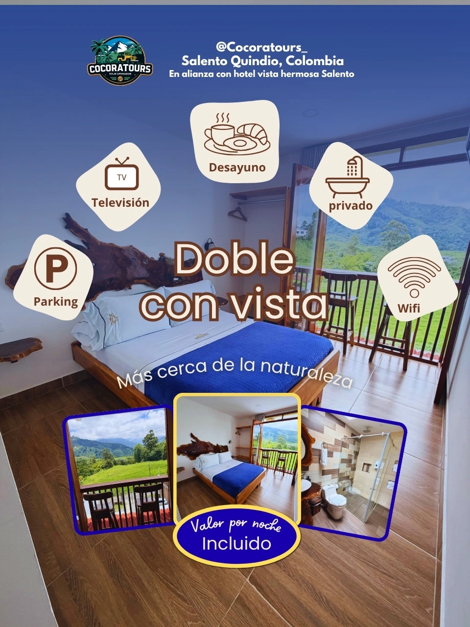 Plan con hospedaje Valle del Cocora y Salento Quindío