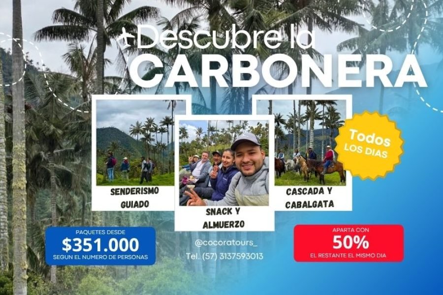 Tour completo la carbonera, la cascada y la finca el Roció