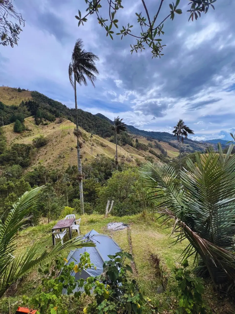 Zona de camping Hebron valle del cocora